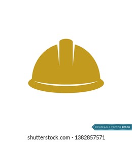 Hardhat Safety Helmet Icon Vector Template Illustration Design