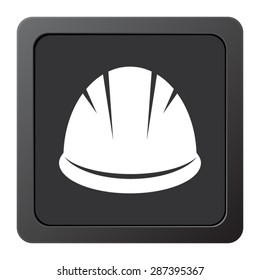  Hardhat - vector icon on a grey button