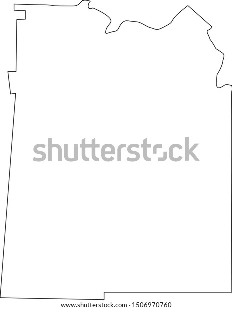 Hardin County Map Tennessee State Stock Vector Royalty Free