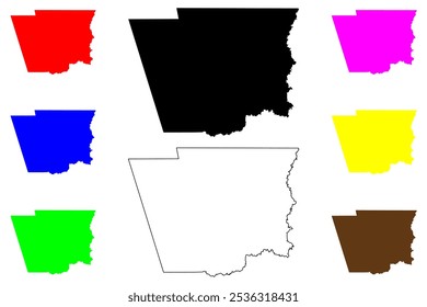 Hardin County, Texas (Counties in Texas, United States of America,USA, U.S., US) map vector illustration, scribble sketch Hardin map