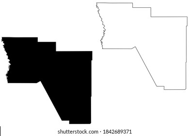 Condado de Harding, Nuevo México (Condado de Estados Unidos, Estados Unidos de América, Estados Unidos, EE.UU., EE.UU.) mapa de ilustración vectorial, esbozo de garabato mapa de Harding