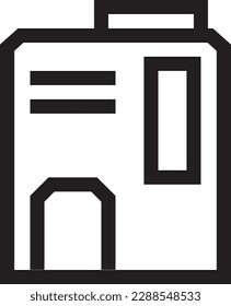 Hardisk Business icon with black outline style. computer, technology, memory, cpu, hardware, processor, card. Vector illustration