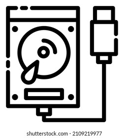 Hardisk-Laufwerk HDD externes Speicher-Cloud-Computing-Netzwerk Symbol Schwarz-Weiß 