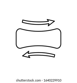 Hardness inflexibility mattress icon. Simple line outline vector orthopedics icons for ui and ux website or mobile application