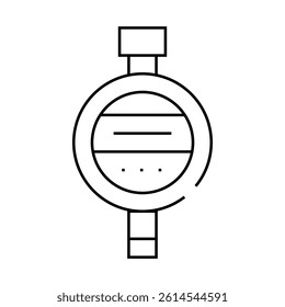 hardness meter or durometer line icon vector. hardness meter or durometer sign. isolated contour symbol black illustration