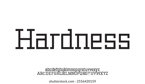 Hardness, Minimal tech font letter set. Luxury vector typeface for company. Modern gaming fonts logo design.
