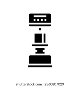 hardness testing materials engineering glyph icon vector. hardness testing materials engineering sign. isolated symbol illustration