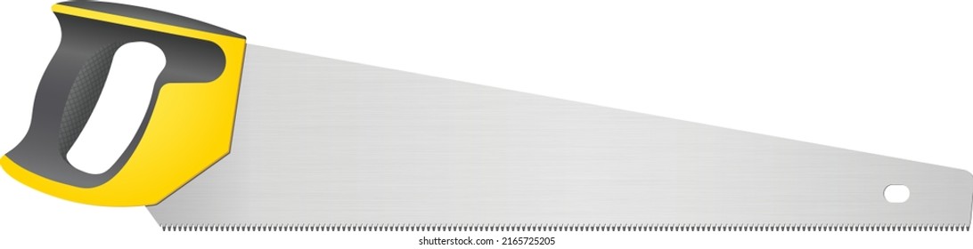 Hardpoint sah Schnittsäge oder Hand sah einzelne Vektorgrafik auf weißem Hintergrund. Diese Säge wird zum Schneiden von Holz rechtwinklig zu (über) dem Holzkorn verwendet.