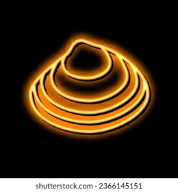 hard-shell atlantic clam neon light sign vector. hard-shell atlantic clam illustration