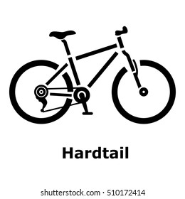 Hardtail bike icon. Simple illustration of hardtail bike vector icon for web