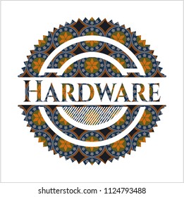 Hardware arabesque badge. arabic decoration.