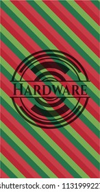 Hardware christmas badge.