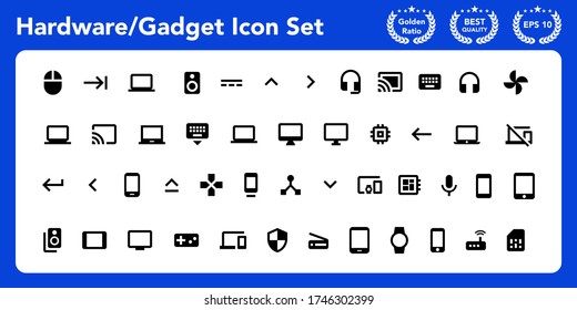 Hardware, Device, Gadget material icons for UI design. Get these awesome material icon set.