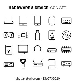 hardware & device icon set