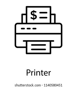 A hardware device with the printed material in it depicting printer 