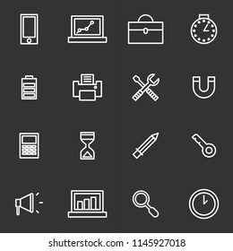 Hardware and devices icon set simple flat style vector illustration.