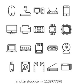 Hardware and Devices icons in for any purposes. Perfect for website mobile app presentation and any other projects.