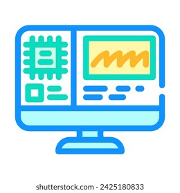 hardware diagnosis repair computer color icon vector. hardware diagnosis repair computer sign. isolated symbol illustration