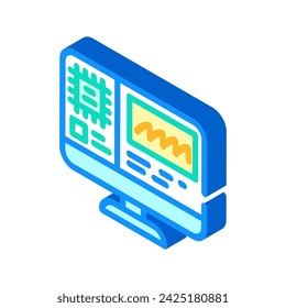 hardware diagnosis repair computer isometric icon vector. hardware diagnosis repair computer sign. isolated symbol illustration
