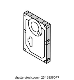 hardware diagnosis repair computer isometric icon vector. hardware diagnosis repair computer sign. isolated symbol illustration