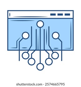 hardware electronic system isolated icon