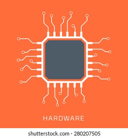 Hardware, flat style, colorful, vector icon for info graphics, websites, mobile and print  media.
