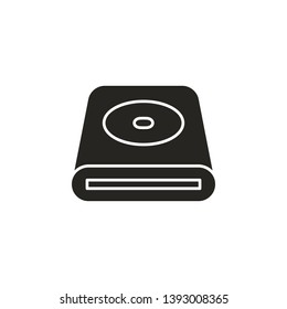 hardware, hard disk icon. Simple glyph, flat vector of hardware icons for UI and UX, website or mobile application