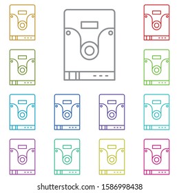 hardware, hard disk multi color icon. Simple thin line, outline vector of hardware icons for UI and UX, website or mobile application