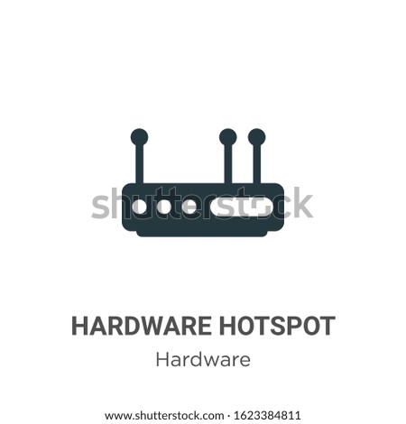 Hardware hotspot glyph icon vector on white background. Flat vector hardware hotspot icon symbol sign from modern hardware collection for mobile concept and web apps design.