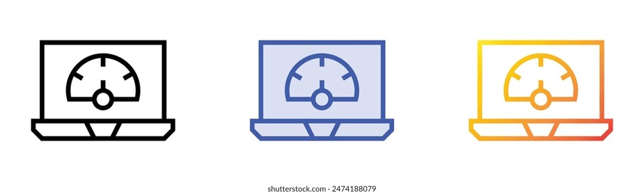 hardware icon. Linear, Blue Fill and Gradient Style Design Isolated On White Background