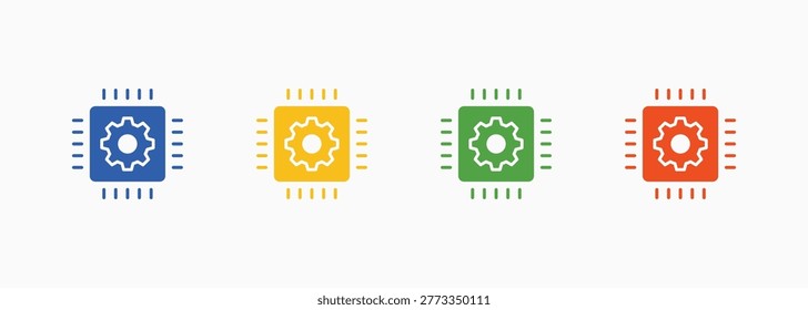 Hardware Icon Set Color Multiple Style Collection Element For Design