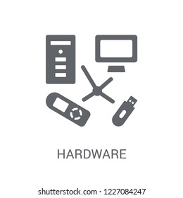 Hardware icon. Trendy Hardware logo concept on white background from Programming collection. Suitable for use on web apps, mobile apps and print media.