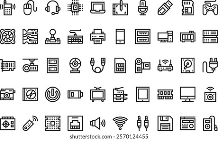 Hardware icons  High-Quality Vector Icons Collection with Editable Stroke. Ideal for Professional and Creative Projects.