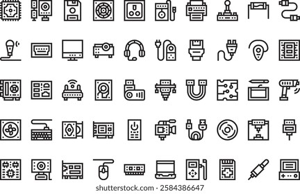 Hardware icons High-Quality Vector Icons Collection with Editable Stroke. Ideal for Professional and Creative Projects.