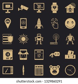 Hardware icons set. Simple set of 25 hardware icons for web for any design