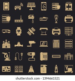 Hardware icons set. Simple style of 36 hardware vector icons for web for any design