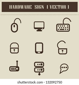 Hardware icons,vector