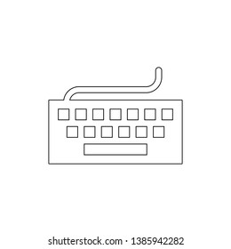 hardware input keyboard typing outline icon. Signs and symbols can be used for web, logo, mobile app, UI, UX