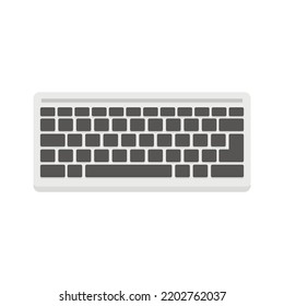 Hardware keyboard icon. Flat illustration of hardware keyboard vector icon isolated on white background