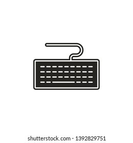 hardware, keyboard icon. Simple glyph, flat vector of hardware icons for UI and UX, website or mobile application
