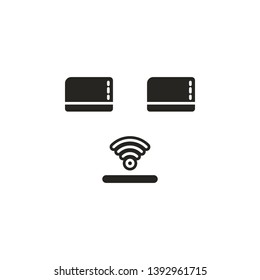 hardware, LAN, wifi, connection icon. Simple glyph, flat vector of hardware icons for UI and UX, website or mobile application