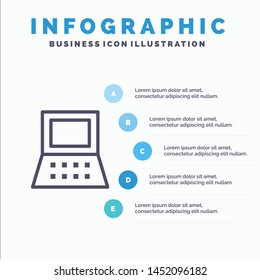  Hardware Line icon with 5 steps presentation infographics Background
