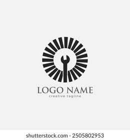 Hardware Logo, servicio, mazazo, logotipo de construcción Plantilla de Vector totalmente editable