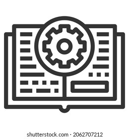 HARDWARE  MANUAL LINE ICON VECTOR .