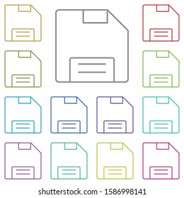 hardware, micro card multi color icon. Simple thin line, outline vector of hardware icons for UI and UX, website or mobile application