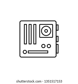 hardware, motherboard icon. Simple thin line, outline vector of hardware icons for UI and UX, website or mobile application