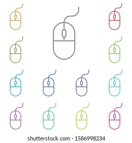 hardware, mouse, pc multi color icon. Simple thin line, outline vector of hardware icons for UI and UX, website or mobile application