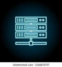 hardware, network drivers neon icon. Simple thin line, outline vector of hardware icons for UI and UX, website or mobile application