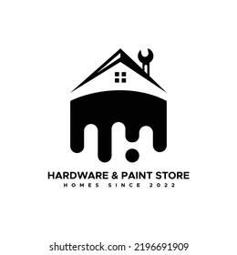 Hardware And Paint Store Logo Design Template