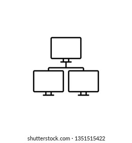 hardware, pc, LAN, server icon. Simple thin line, outline vector of hardware icons for UI and UX, website or mobile application